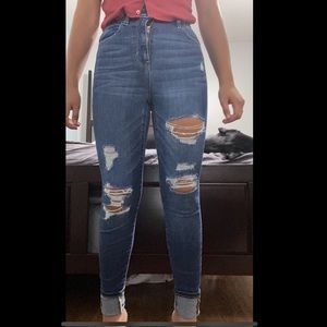 high rise american eagle jeans